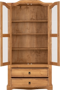 Image: 7220 - Corona 2 Door 2 Drawer Glass Display Unit